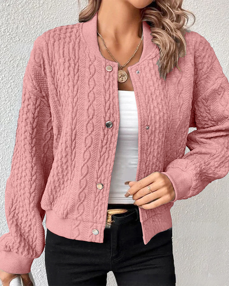 MIRKA BREASTED BOMBER CARDIGAN