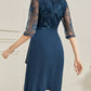 Lace Panel Round Neck Dress