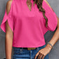 V-neck Off-shoulder Loose Chiffon Blouse