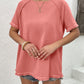 Tassel Patchwork Round Neck Loose T-shirt