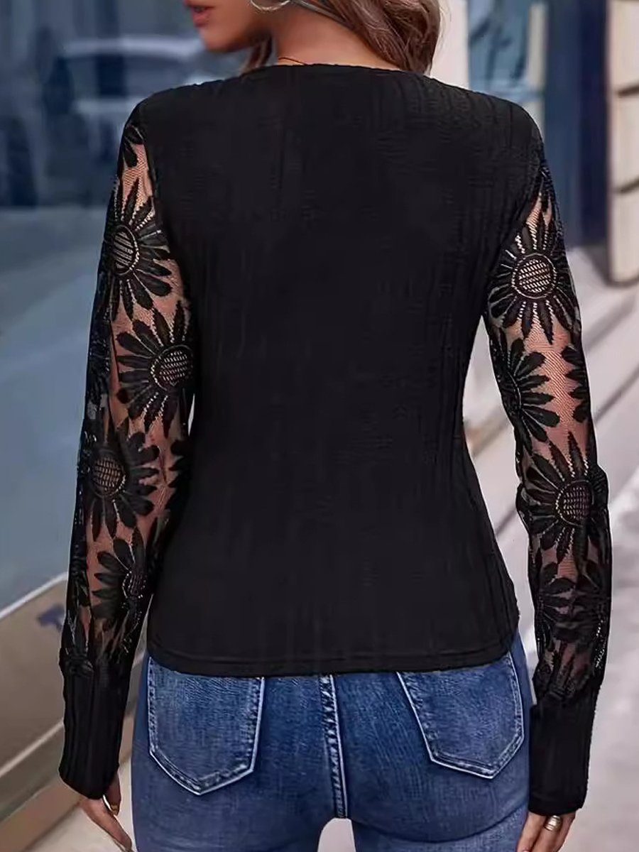 Embroidered Lace T-Shirt