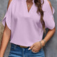 V-neck Off-shoulder Loose Chiffon Blouse