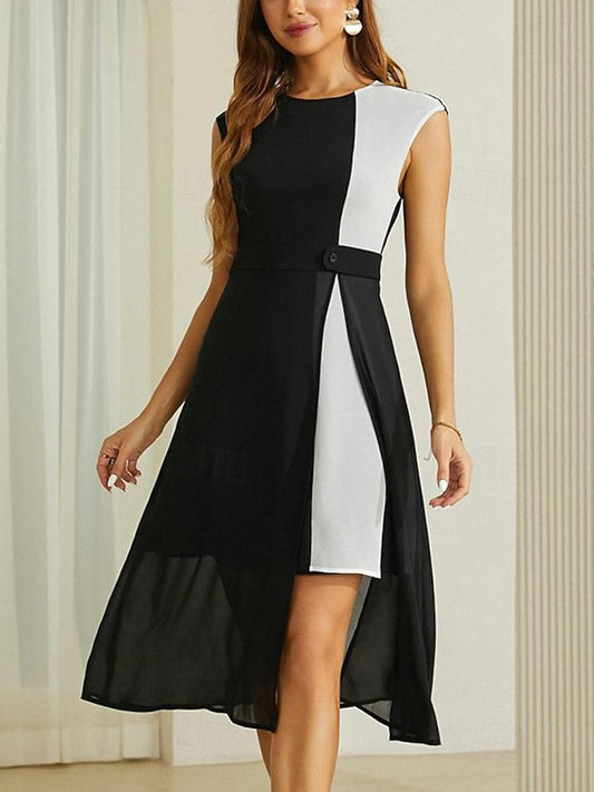 Round Neck Sleeveless Dress