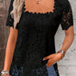 Elegant Lace Short Sleeve T-Shirt