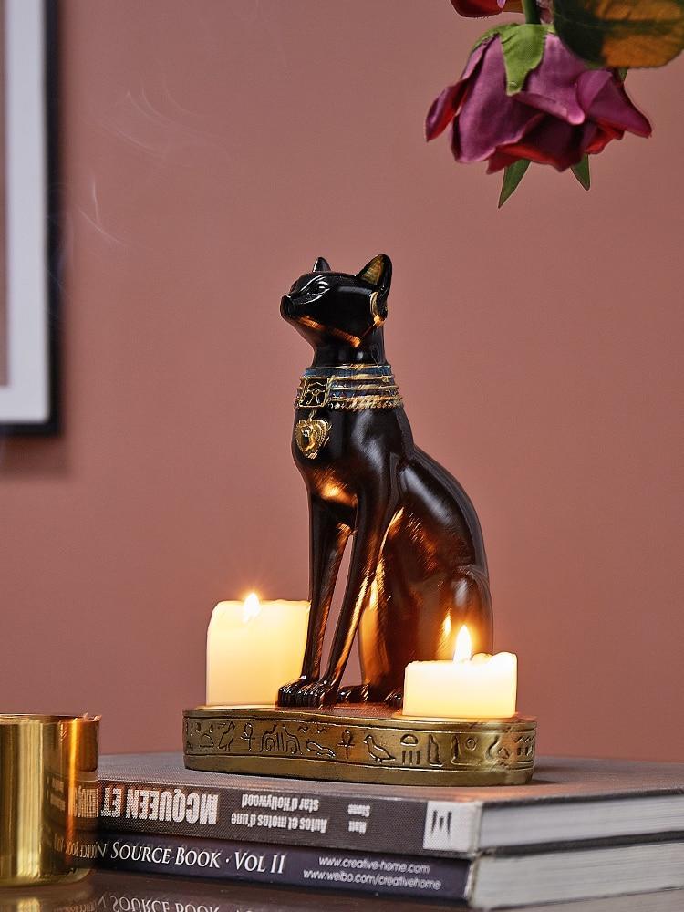 Bastet Egyptian Cat Candlestick