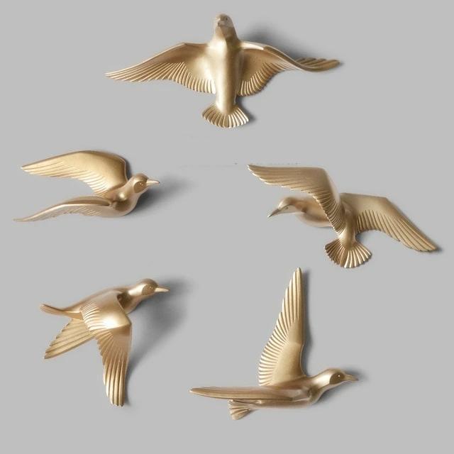 3D European Birds Wall Mount ( 5pcs )