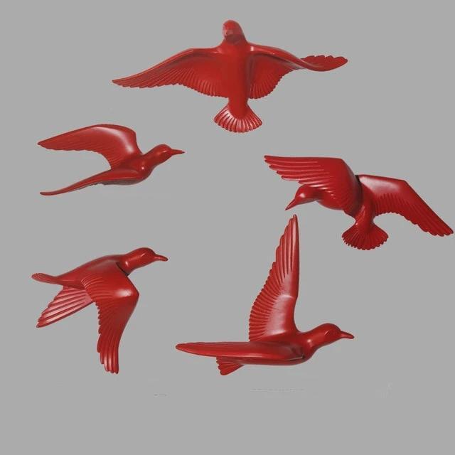 3D European Birds Wall Mount ( 5pcs )