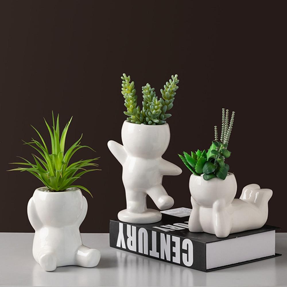 Humanoid Ceramic Succulent Pot