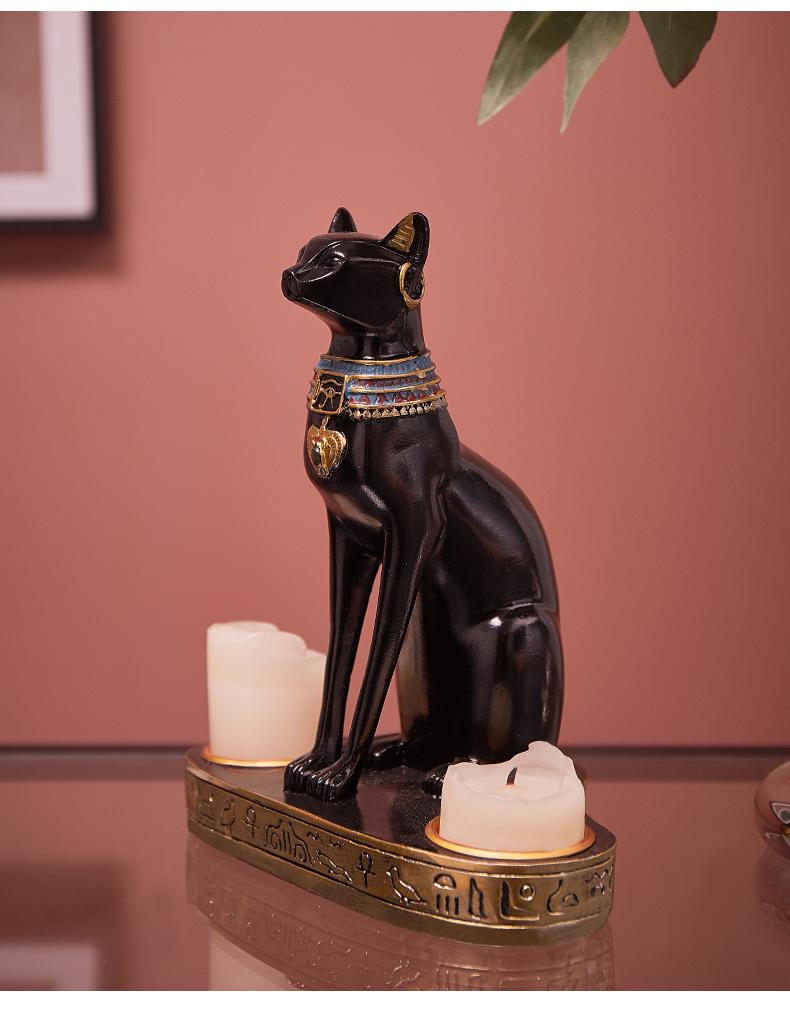 Bastet Egyptian Cat Candlestick