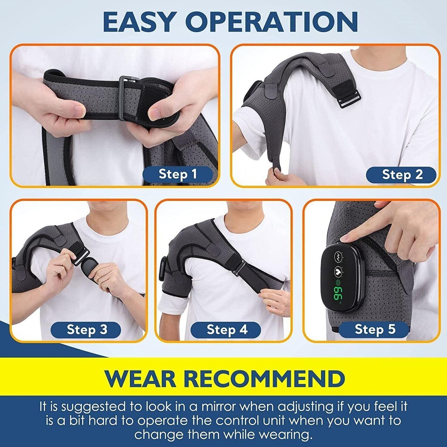 Heated Massaging Shoulder Brace