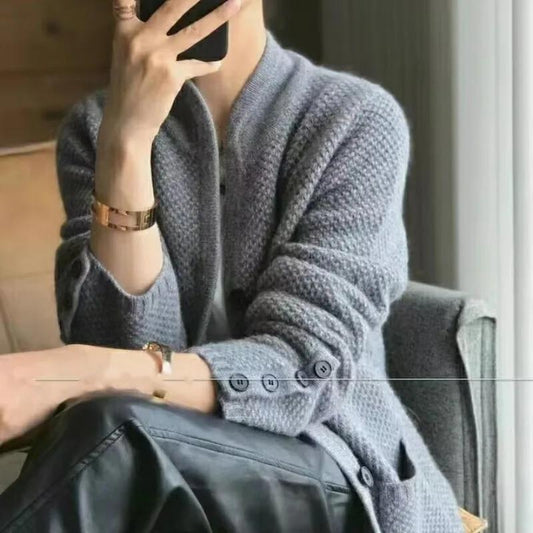 Cashmere Wool Knitted Cardigan