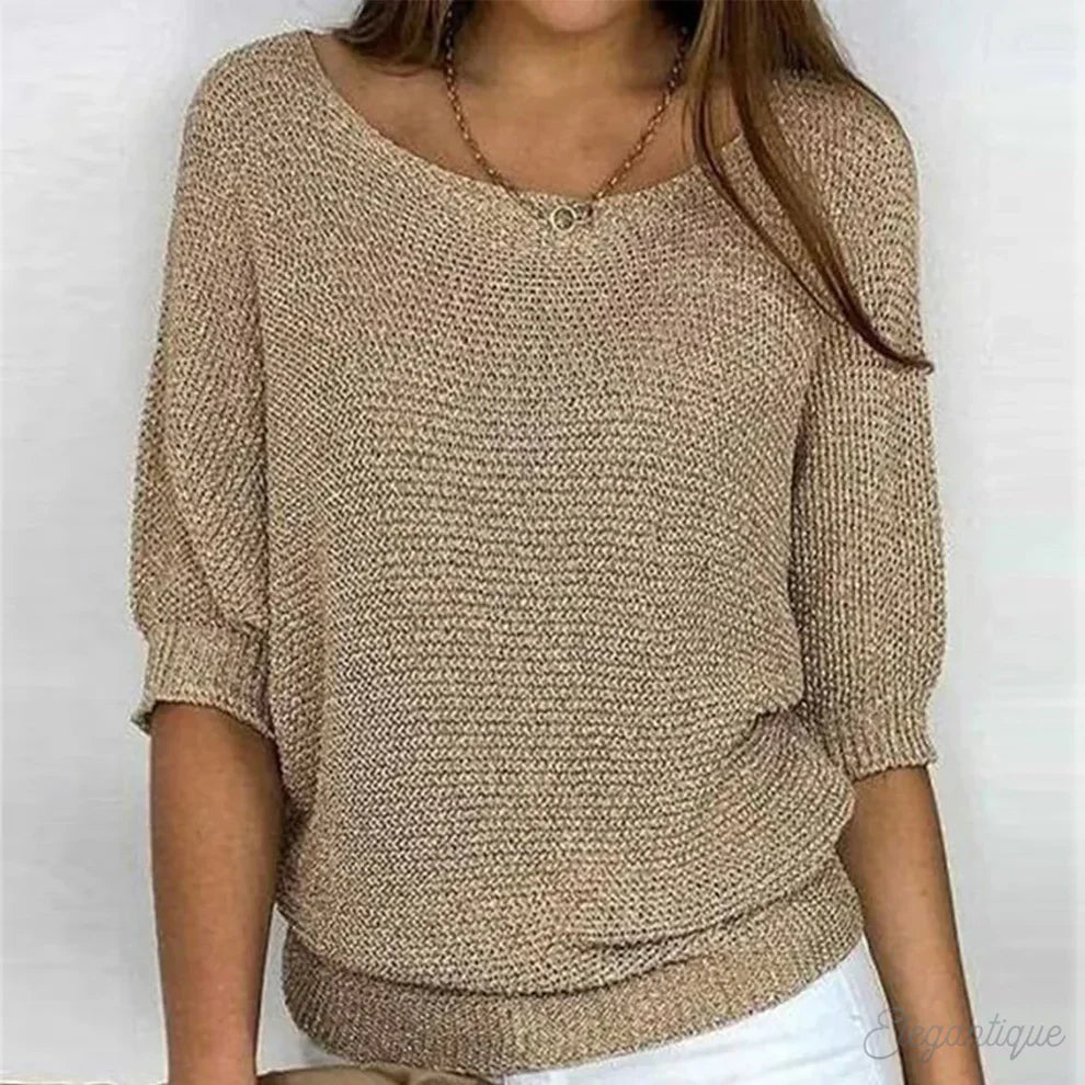 May - Stylish Cross Knit Pullover