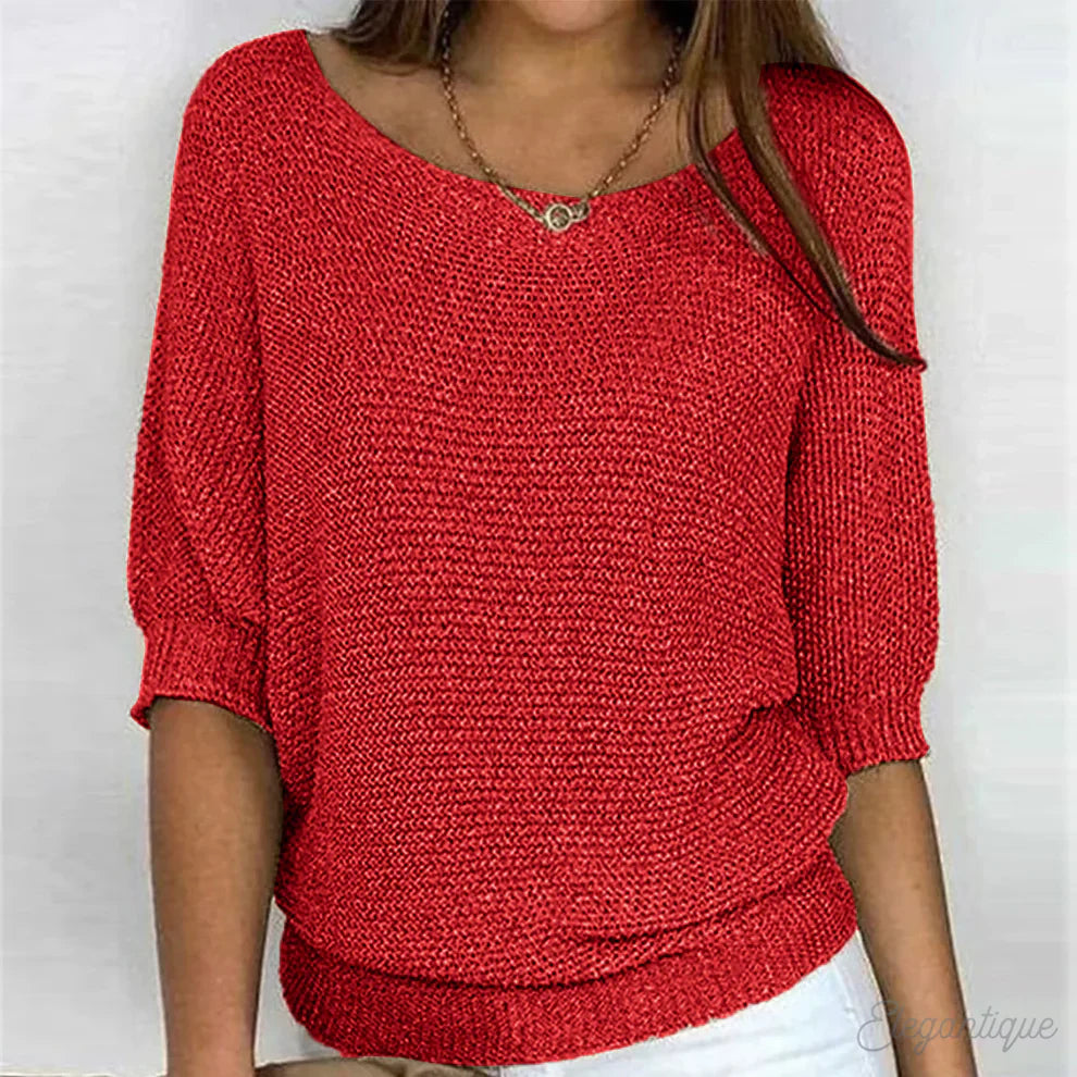 May - Stylish Cross Knit Pullover