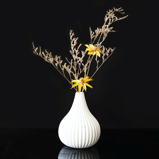 Morandi-Style Floral Tabletop Vase