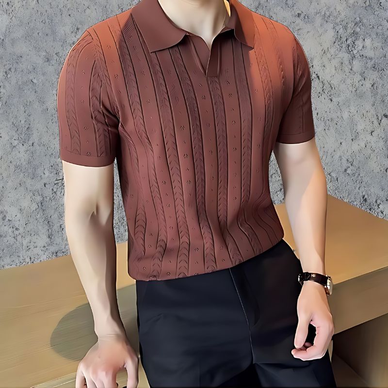 LuxeVibe V-Neck Polo